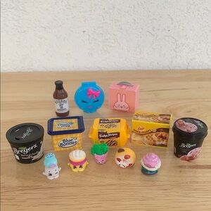 Miniature things lot Mostly food with faces. Toys for playing or collecting